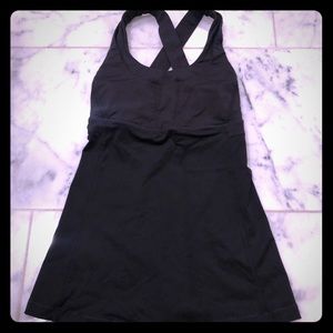 Black Lululemon cross back tank